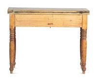 A Late Federal Grain Painted, Sponge and Smoke-Decorated Pine Game Table