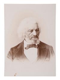 [DOUGLASS, Frederick (1818-1895)]. [BOURDON, DENIS, attrib]. Albumen photograph of Frederick Douglass. [Boston, MA], [1894].