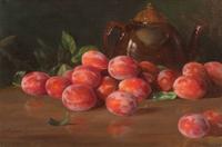 Adam Lehr, (American, 1853 - 1924), Still Life with Plums