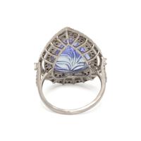 TANZANITE AND DIAMOND RING