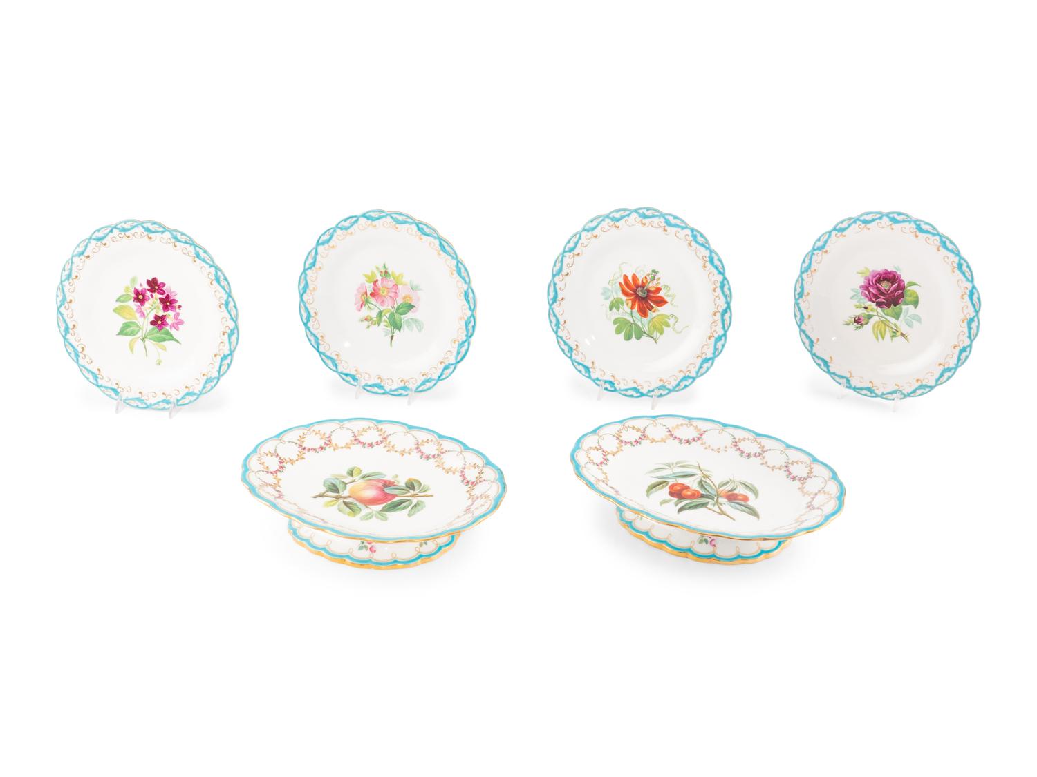 An English Porcelain Dessert Service