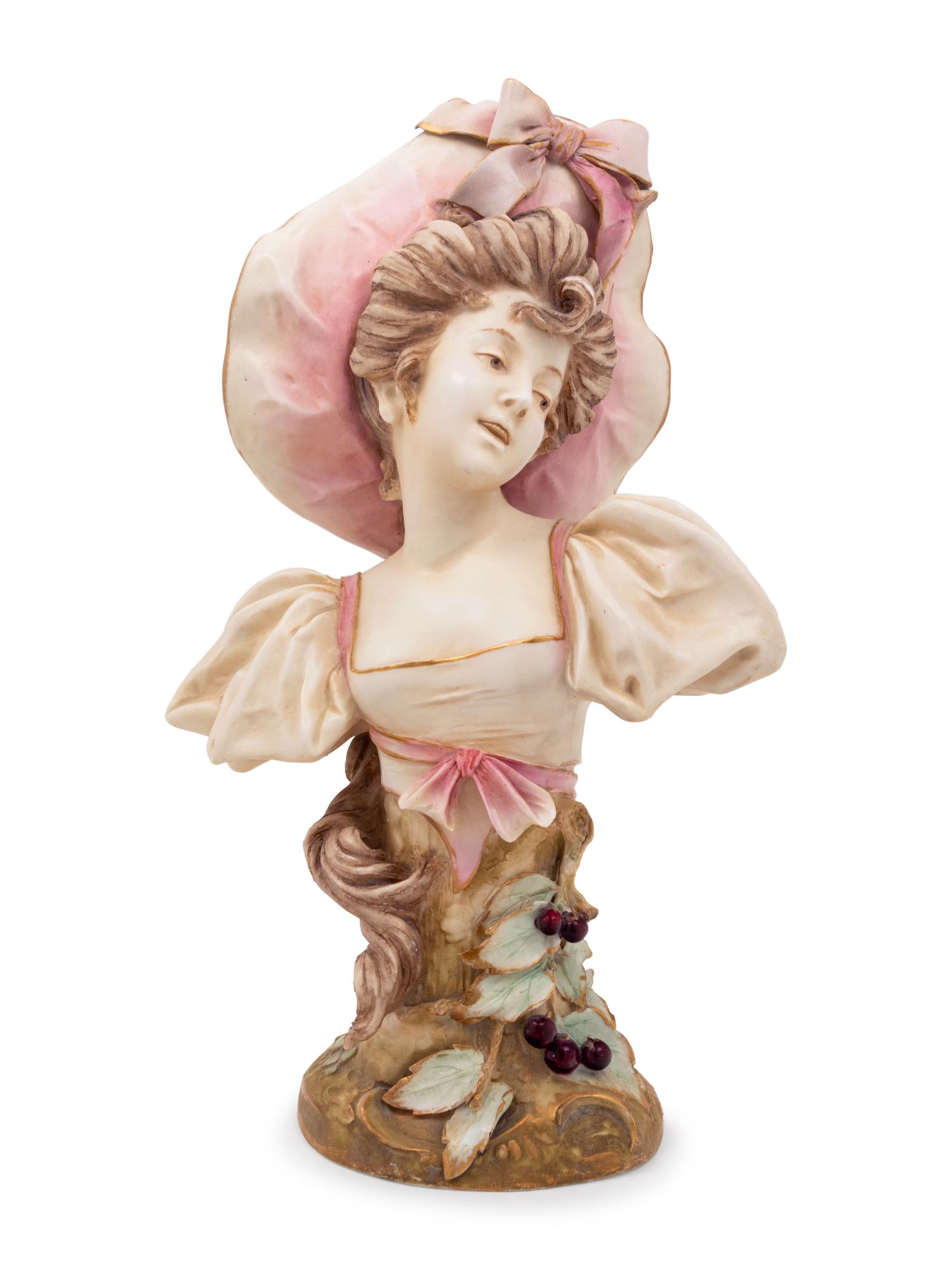 A Teplitz Pottery Bust