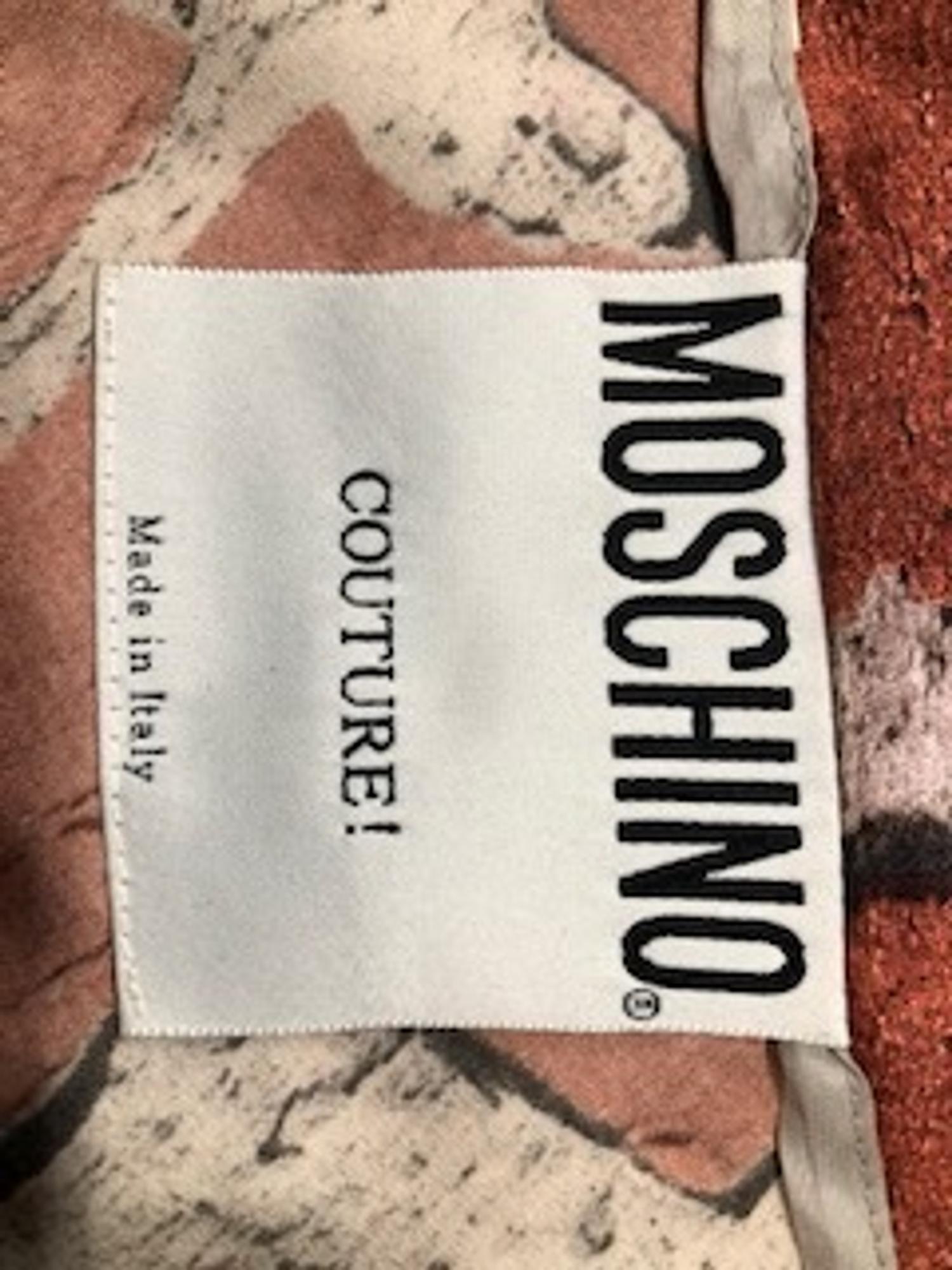 Moschino Brick Print Skirt, S/S 1997