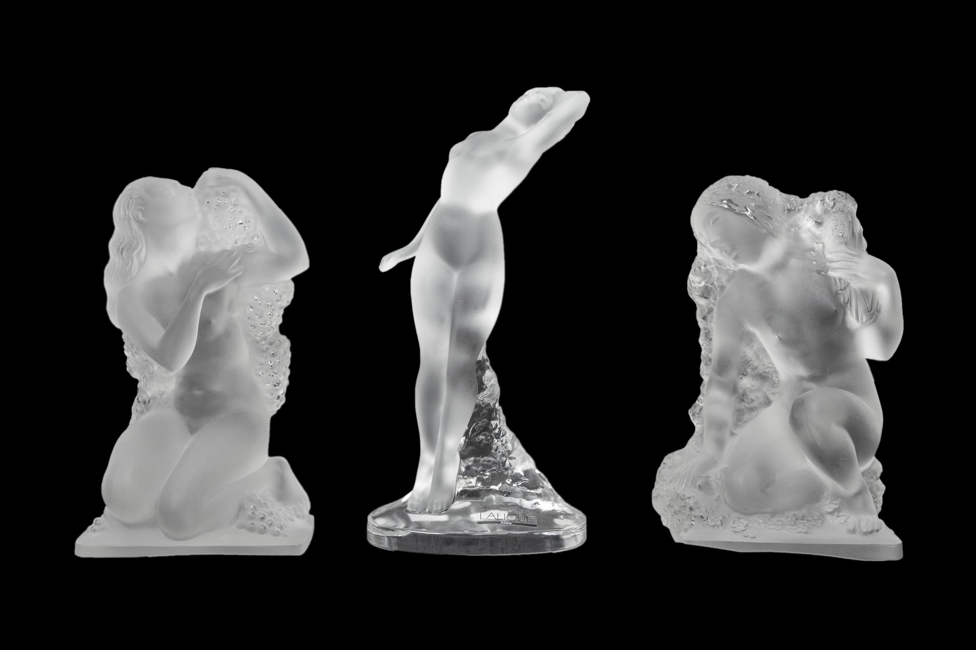 A Set of Lalique Les Quatres Saisons Figures and a Group of Other Lalique Figures