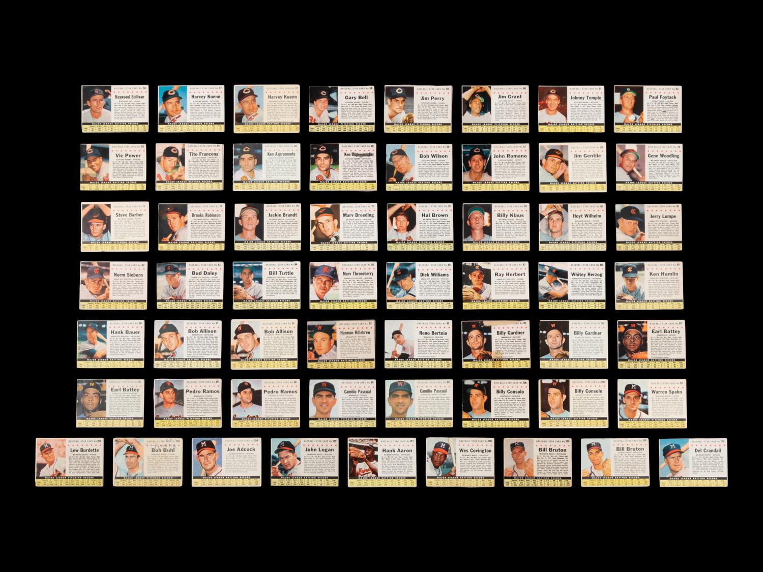 A Near Set of 1961 Post Cereal Baseball Cards (172/200)
