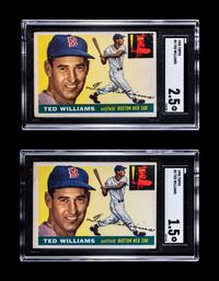 A Group of 1955 Topps Ted Williams SGC Graded Baseball Cards,