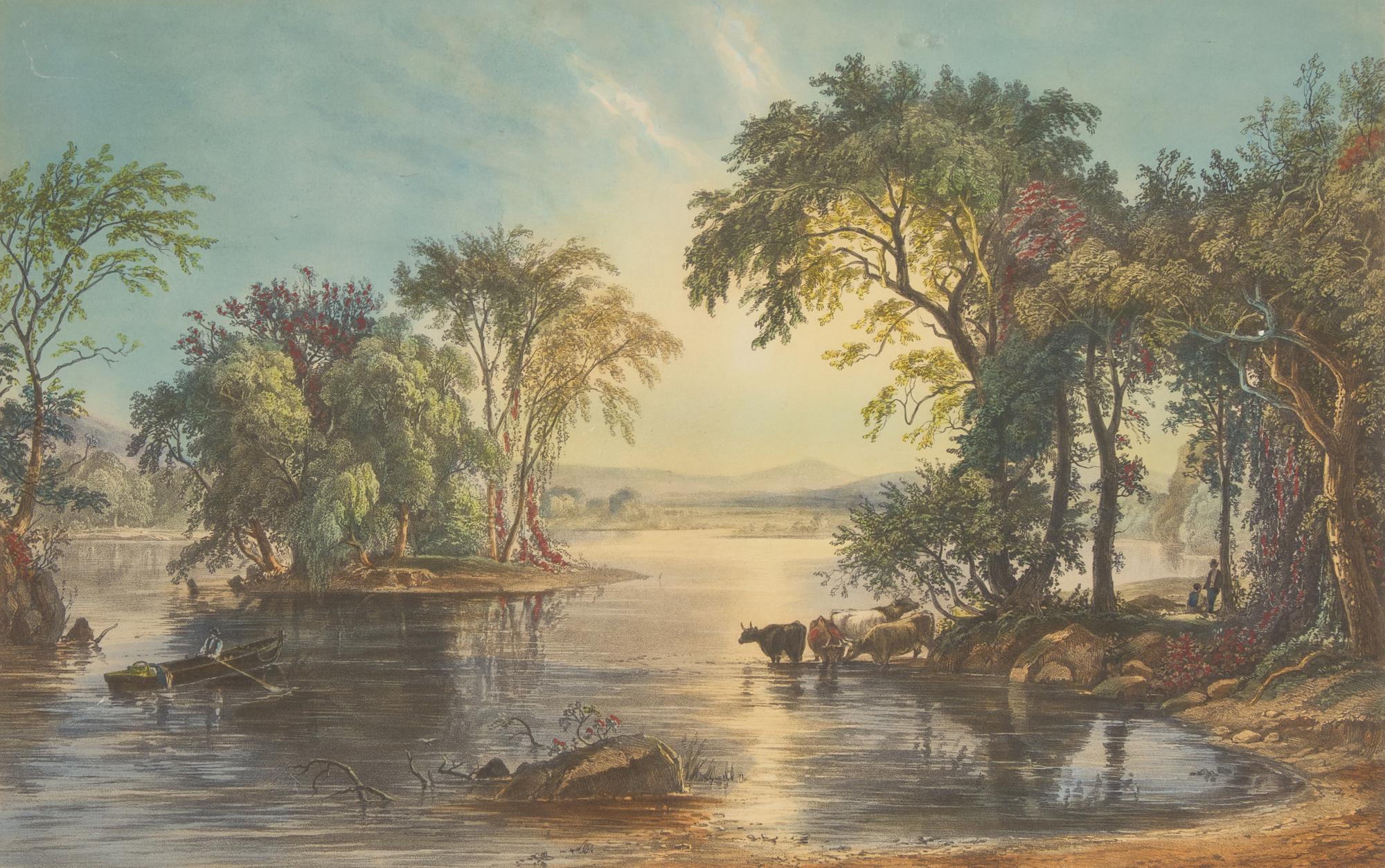 After Jasper Francis Cropsey (1823-1900), A Print or Facsimile: Autumn on the Susquehanna