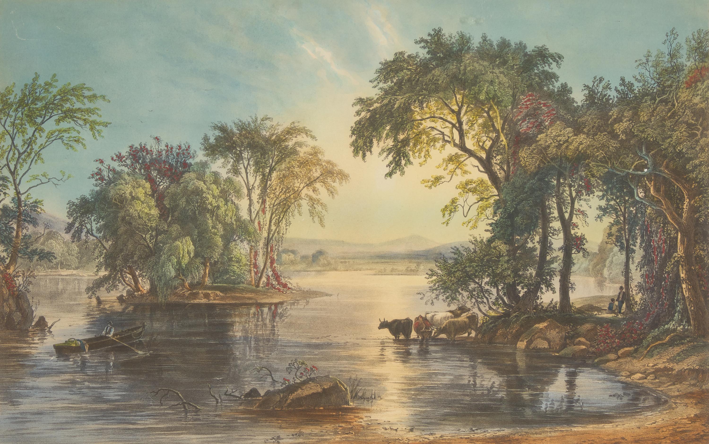 After Jasper Francis Cropsey (1823-1900), A Print or Facsimile: Autumn on the Susquehanna