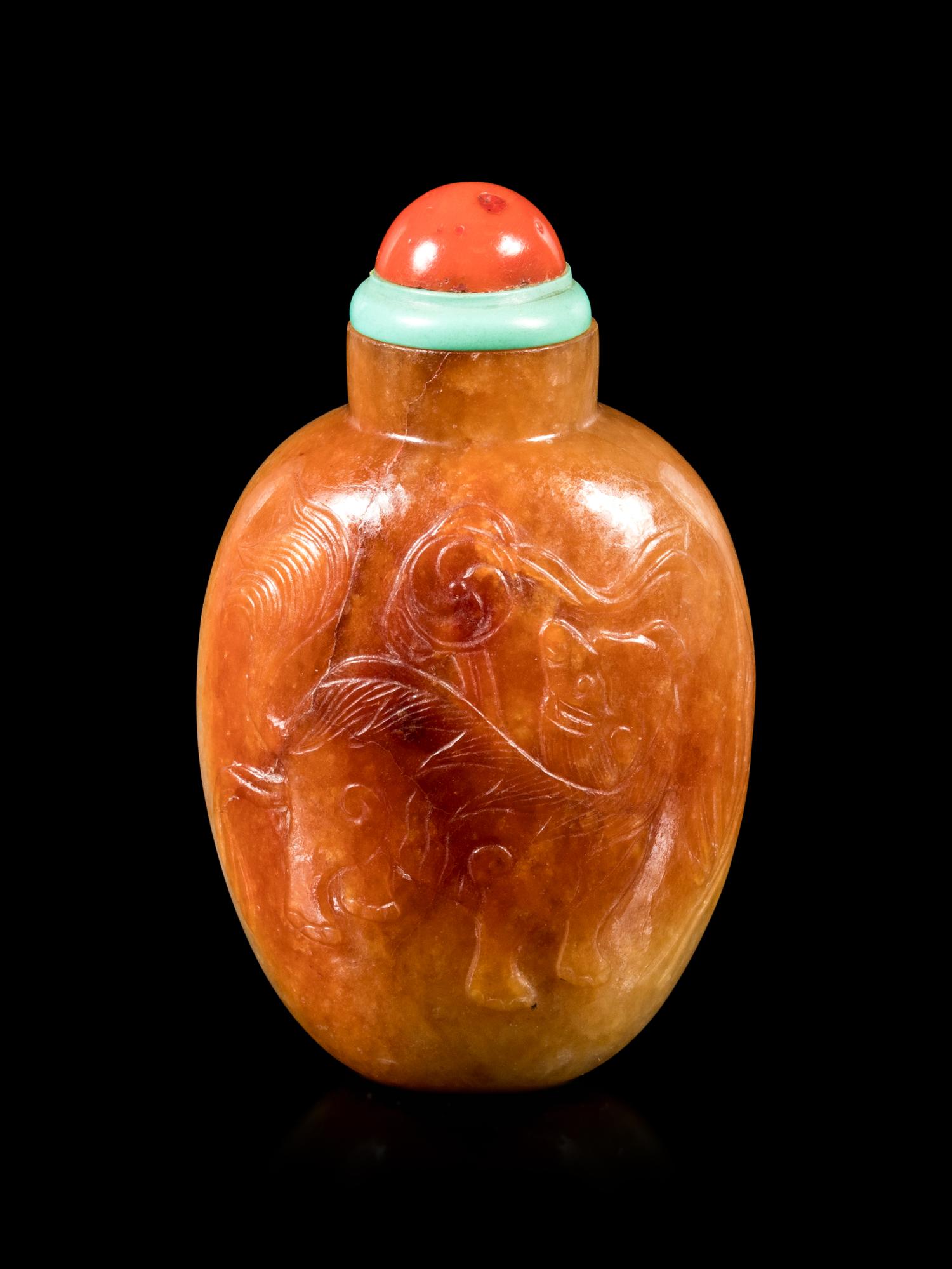 A Russet Jadeite Snuff Bottle