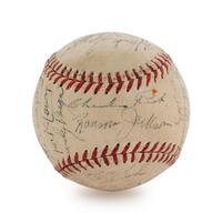 A 1951 Chicago Cubs Team Signed Baseball, 28 Signatures, Including Chuck Connors (BAS Beckett Authentication Services Certified),