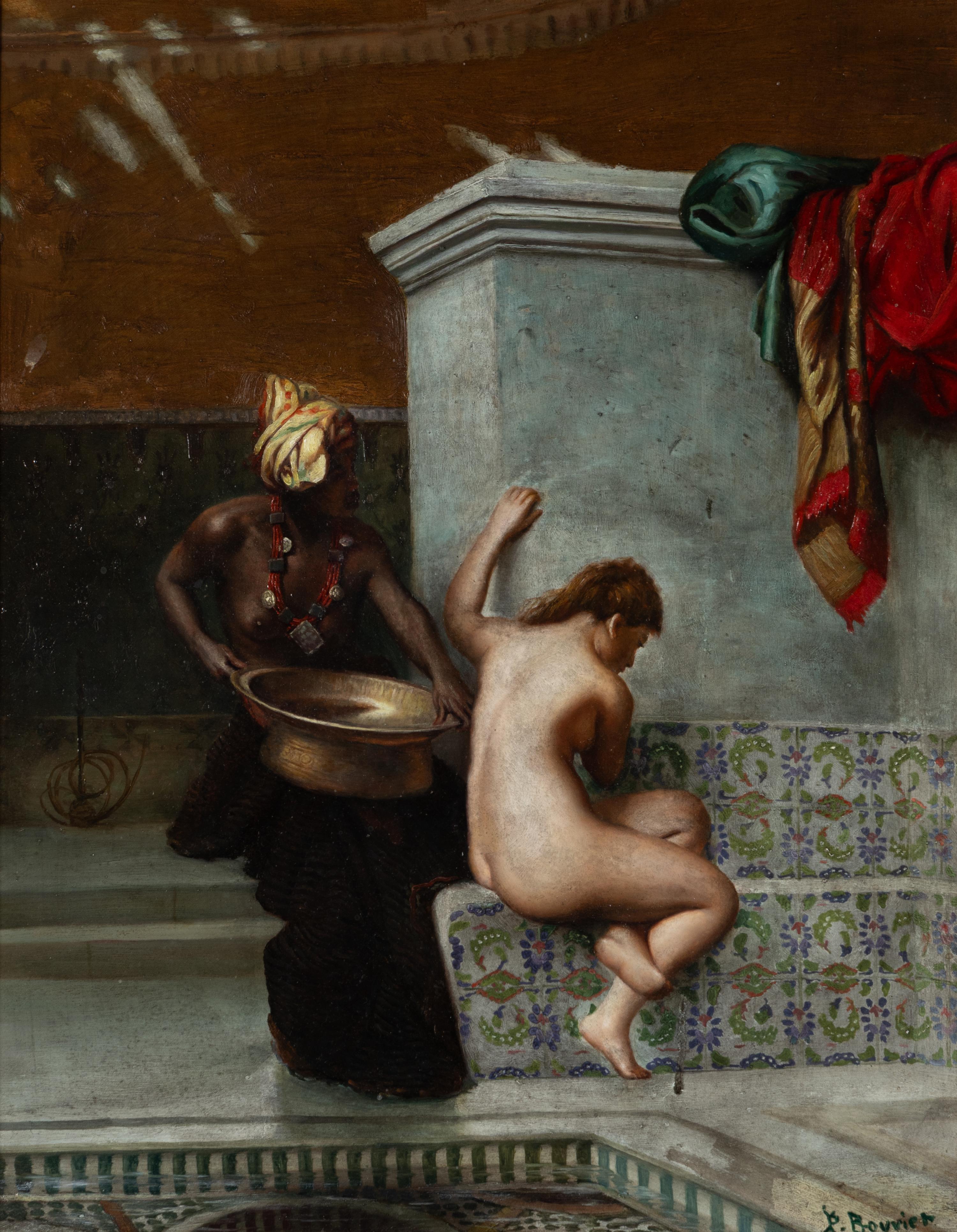 P. Bouvier (19th/20th Century) — Attendant Bathing A Lady