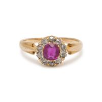 ANTIQUE, RUBY AND DIAMOND RING