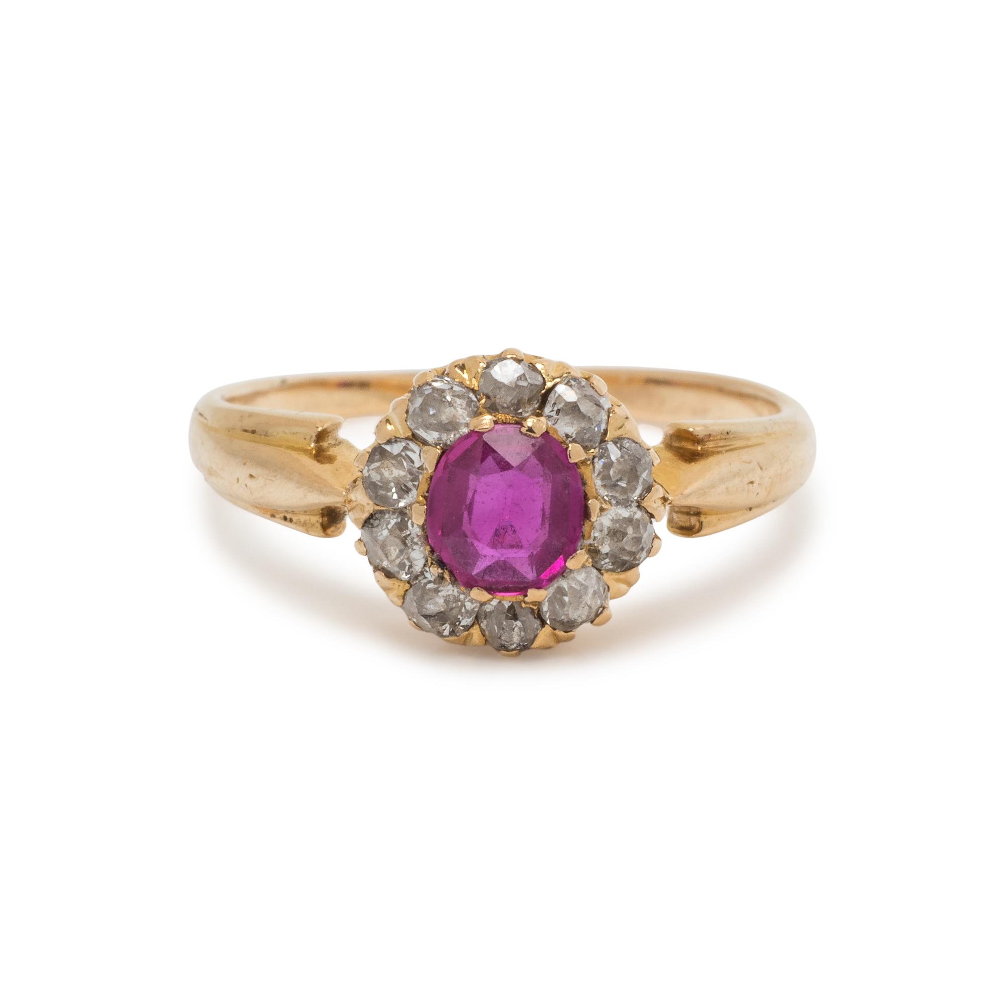 ANTIQUE, RUBY AND DIAMOND RING