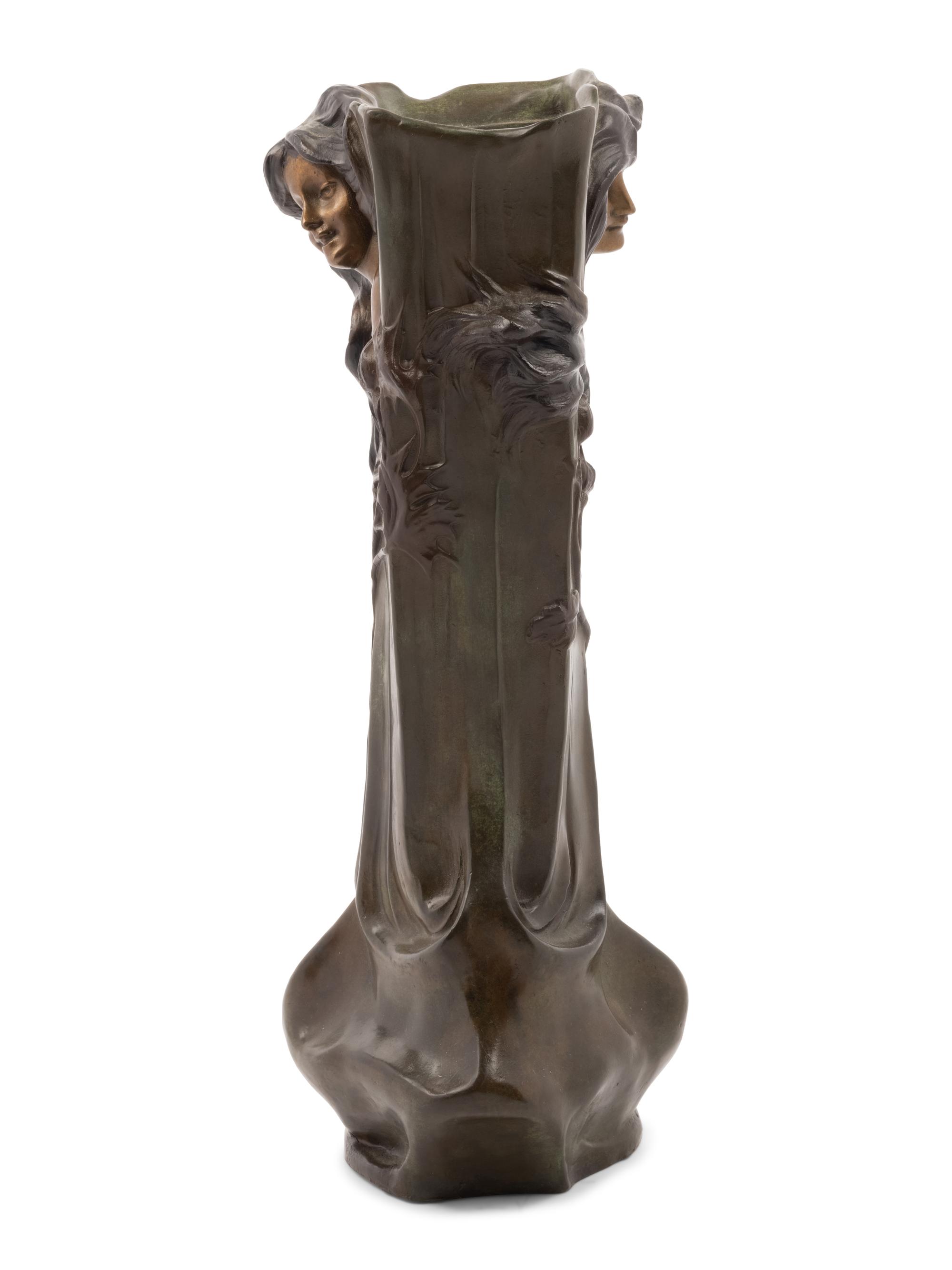 An Art Nouveau Bronze Vase