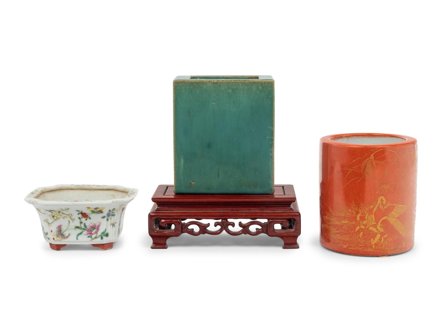 Three Chinese Porcelain Vessels