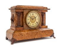 An American Faux Marble Mantel Clock
