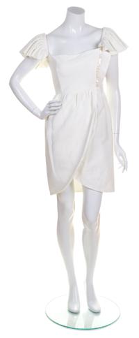 A Lanvin White Cotton Ribbed Dress,