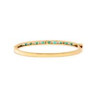 YELLOW GOLD, RUBY, EMERALD, AND DIAMOND BANGLES