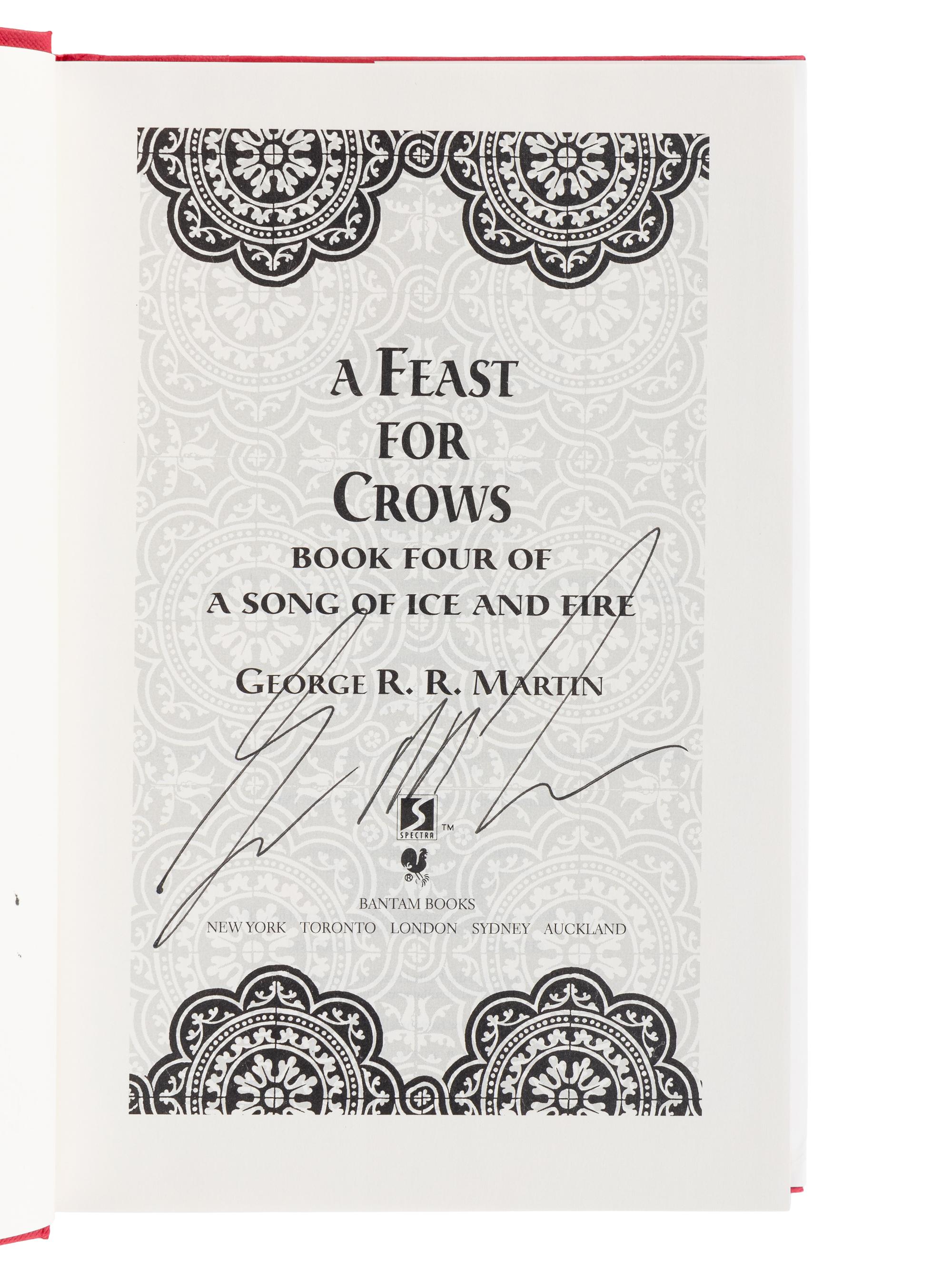 MARTIN, George R.R. (b. 1948). A Feast for Crows. New York: Bantam Books, 2005.