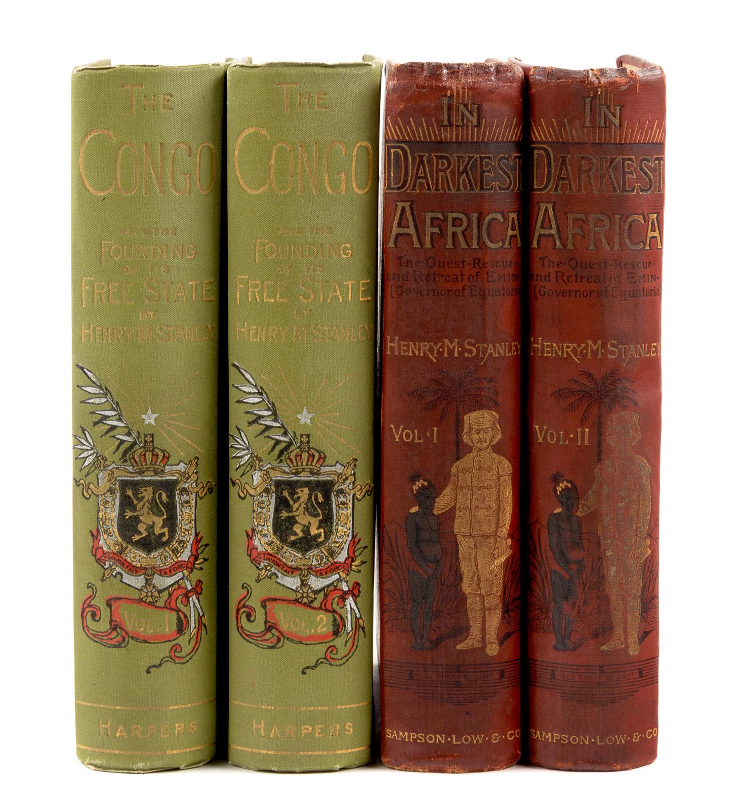 STANLEY, Henry Morton, Sir (1841-1904). The Congo and the Founding of its Free State. New York: Harper & Bros., 1885. 2 volumes, 8vo. E