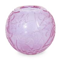 A Moser Art Deco Amethyst Glass Vase by Heinrich Hussman (1899-1982)
