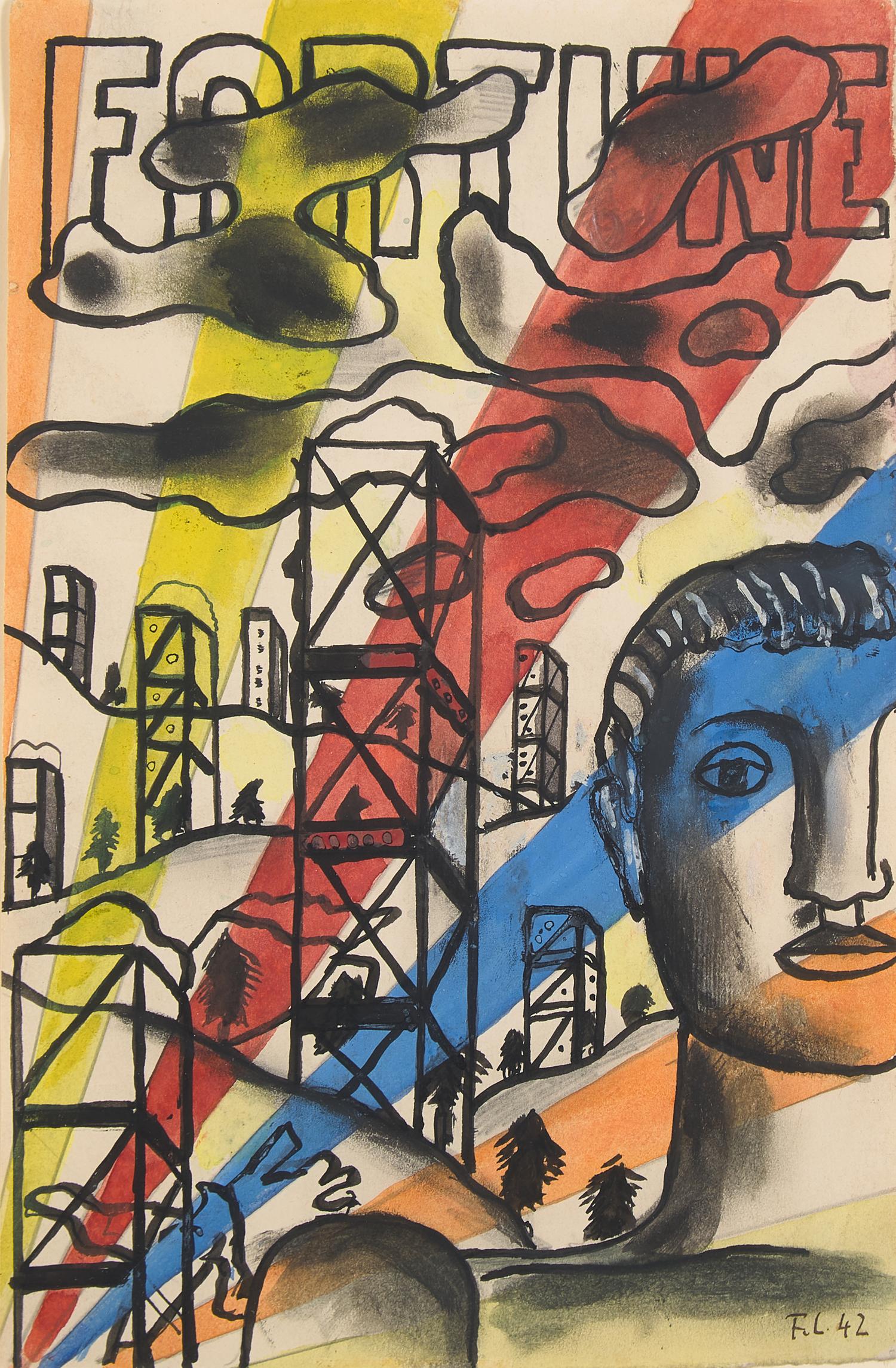 Le Combattant (Design for the Cover of Fortune Magazine) , 1942