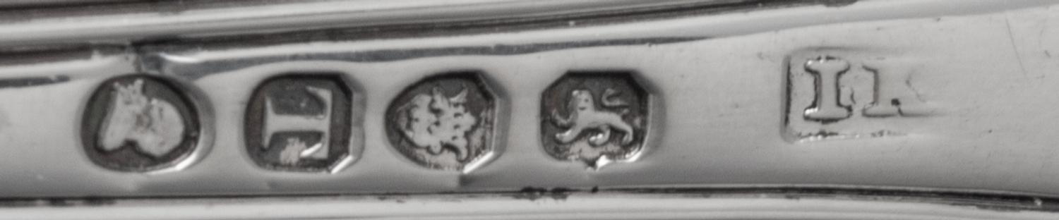 An Assembled Set of Twelve George III Silver Serving Spoons