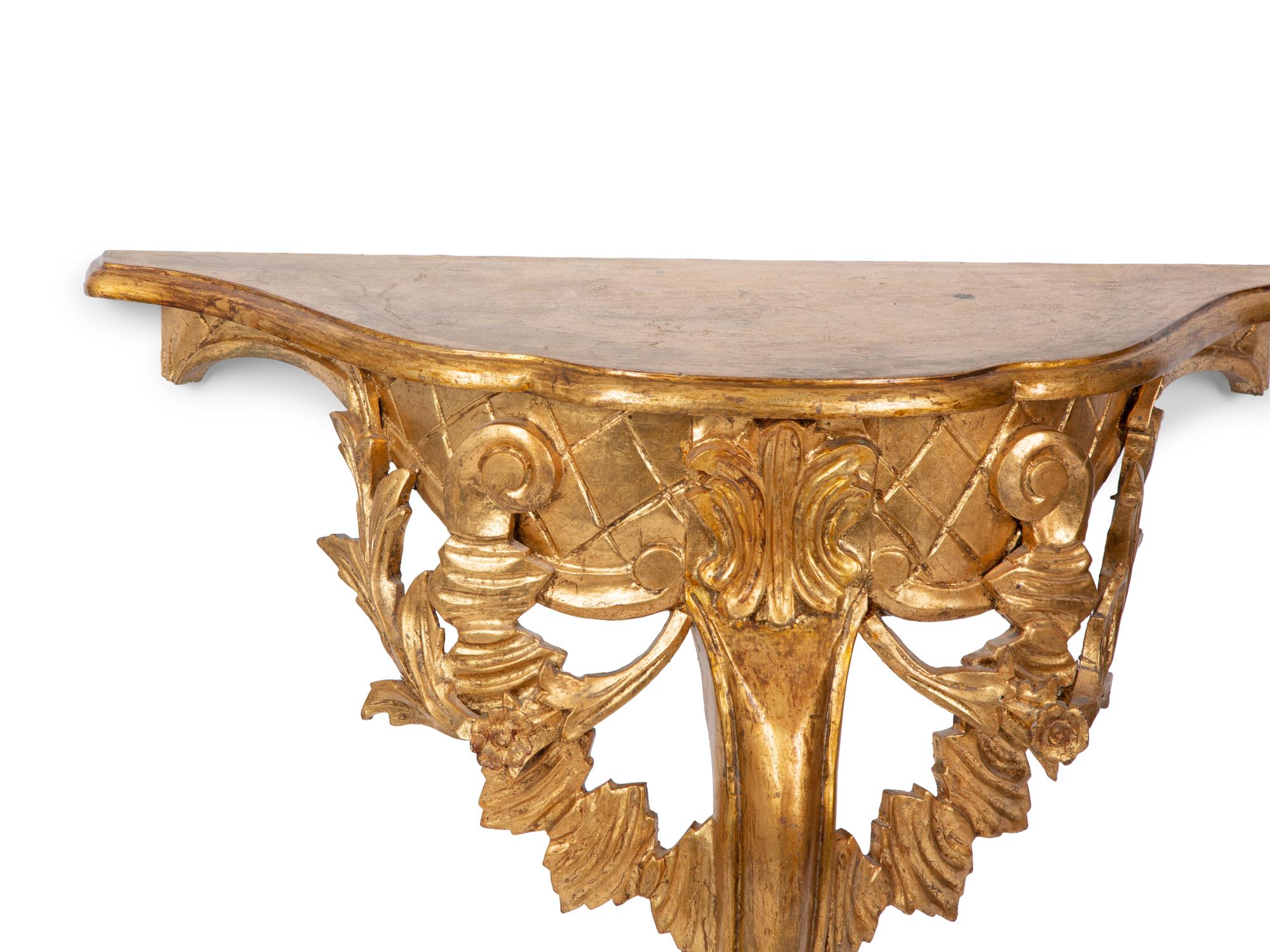 An Italian Giltwood Console Table — 20TH CENTURY