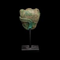 A Maya Jade Zoomorphic Head Pendant