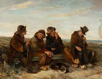 Fishermen Resting on the Beach