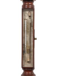 An English Mahogany Marine Stick Barometer with 'Improved Sympiesometer'
