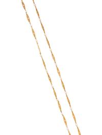 YELLOW GOLD AND SEED PEARL FANCY LINK NECKLACE