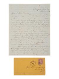 [CIVIL WAR]. Letter from Maurice Lamprey, 10th New Hampshire Infantry, in which he rejects anti-emancipation sentiments and describes the wrecks of the USS Cumberland and Congress. Newport News, VA, 11 March 1863.