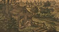 A Set of Five Colored Engravings of Views of China, After Augustin Heckel