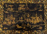A Nest of Four Chinese Export Gilt-Decorated Black Lacquer Tables — 19TH CENTURY