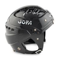 A Mario Lemieux Signed Autograph Game Used Jofa Hockey Helmet (Grey Flannel Letter, Beckett Authentication Services Sticker)