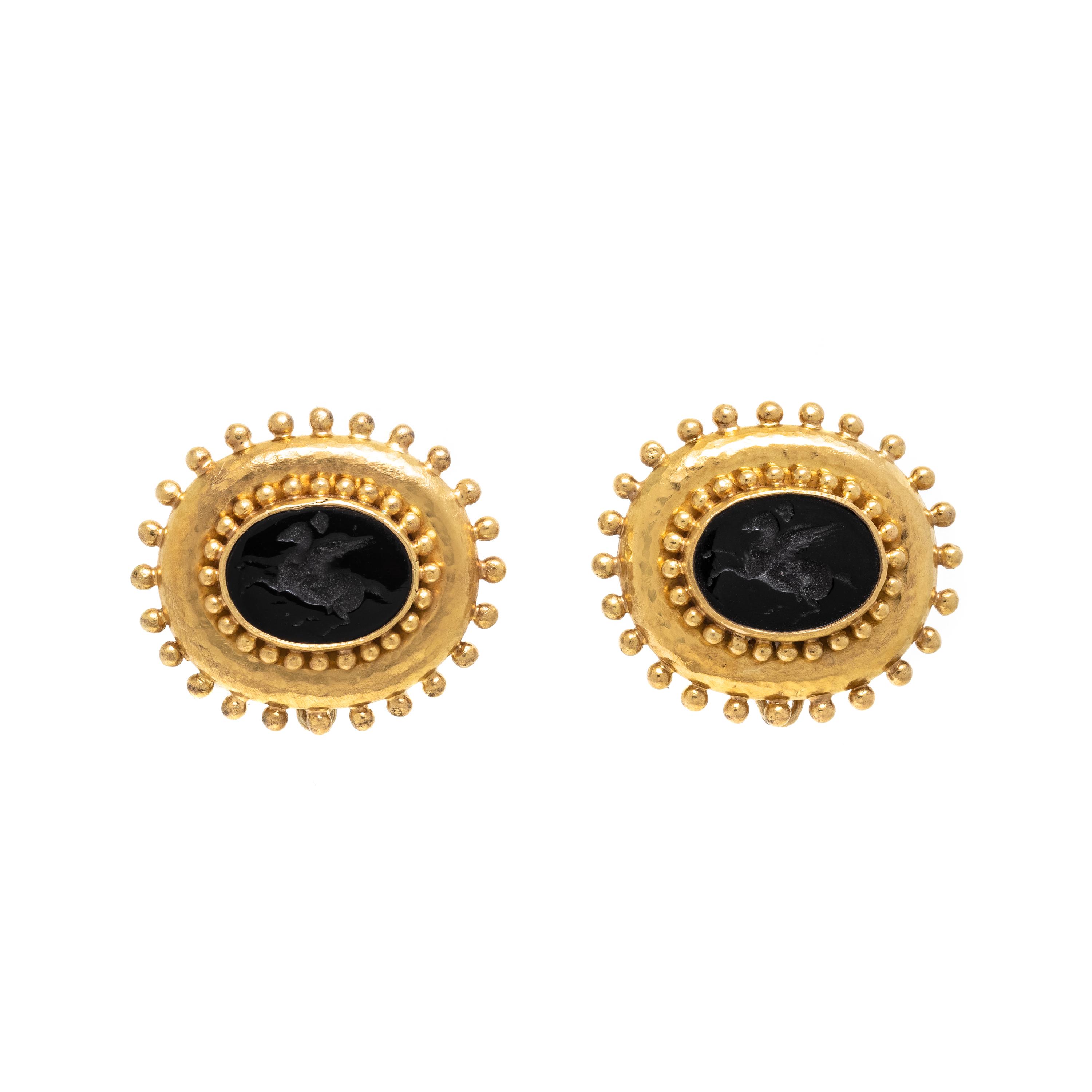 ELIZABETH LOCKE, INTAGLIO EARCLIPS