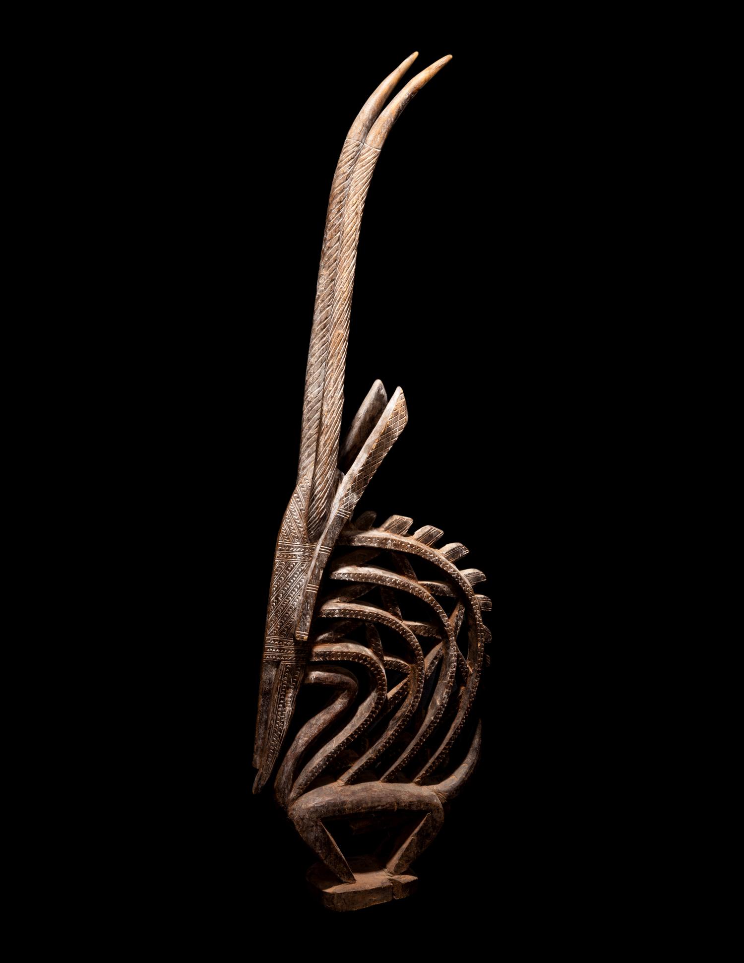 A Bamana Wood Antelope (Chiwara)