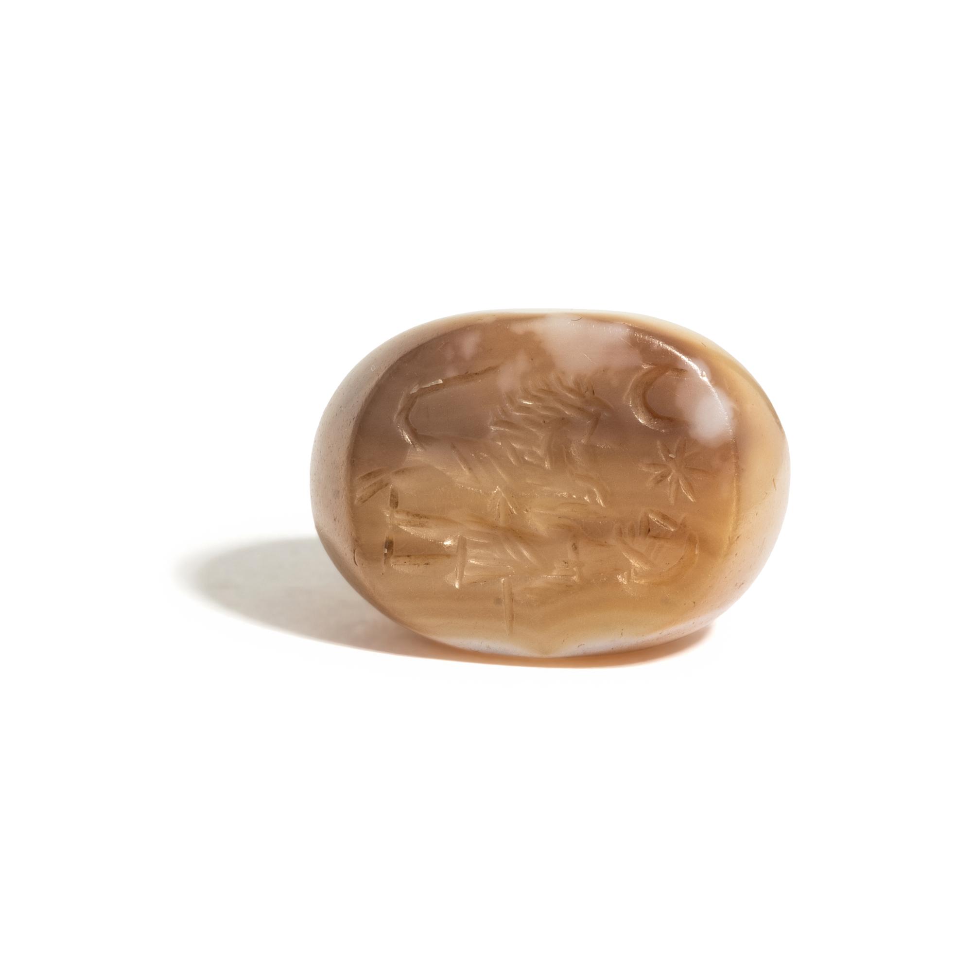 A Sasanian Agate Stamp Seal