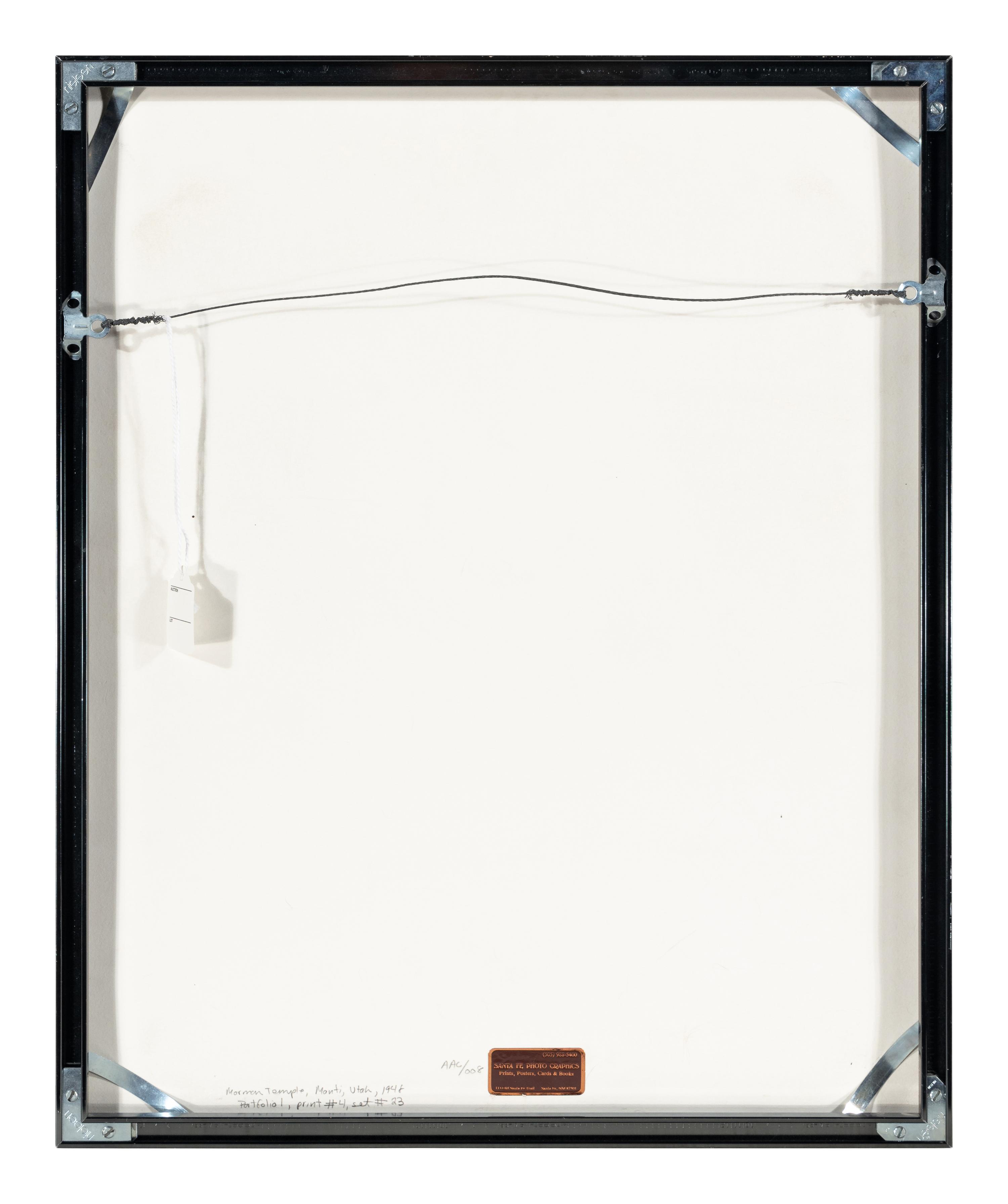 Ansel Adams (1902-1984) Mormon Temple, Monti, Utah, 1948