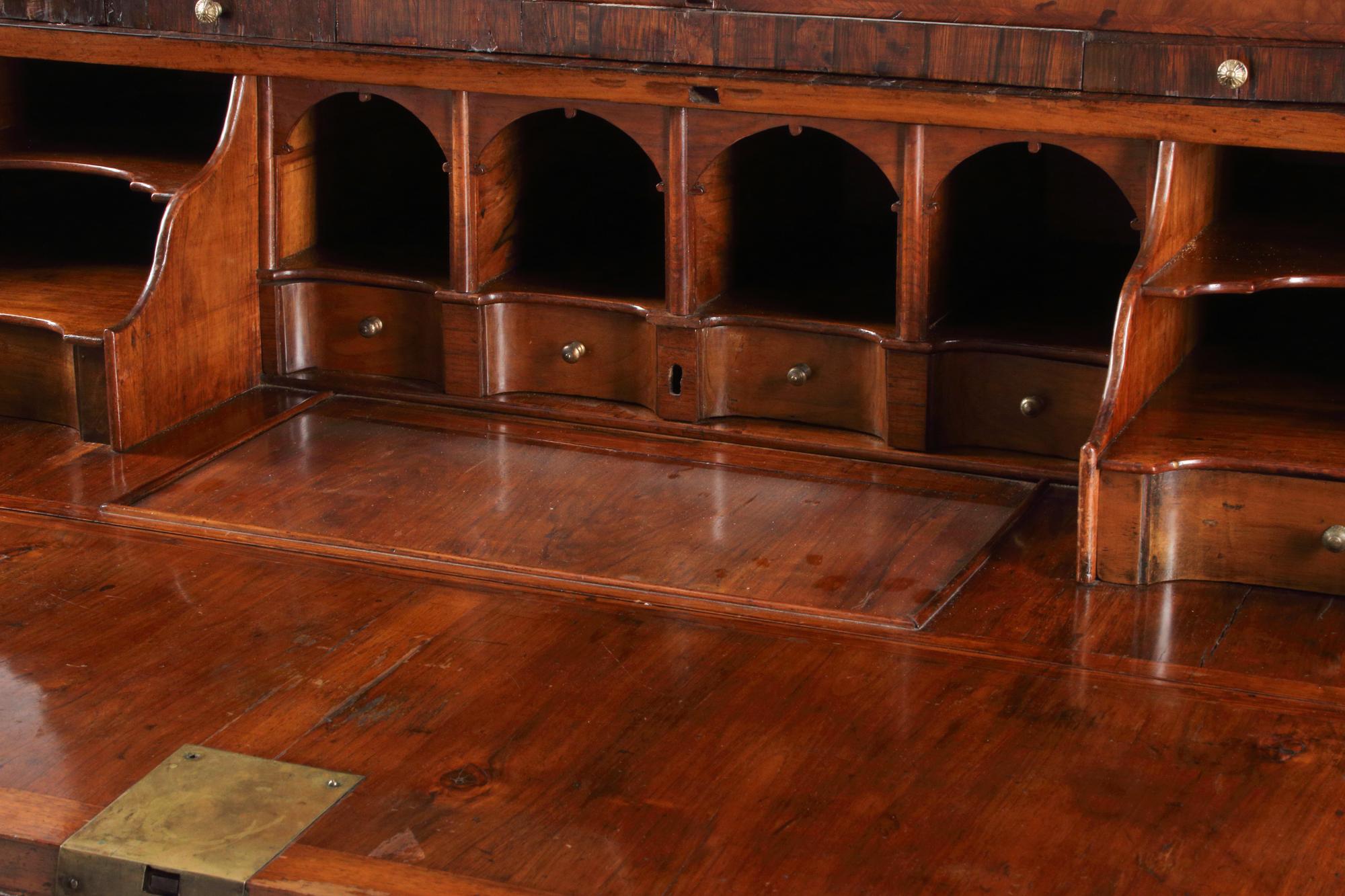 A Continental Marquetry Bureau Cabinet