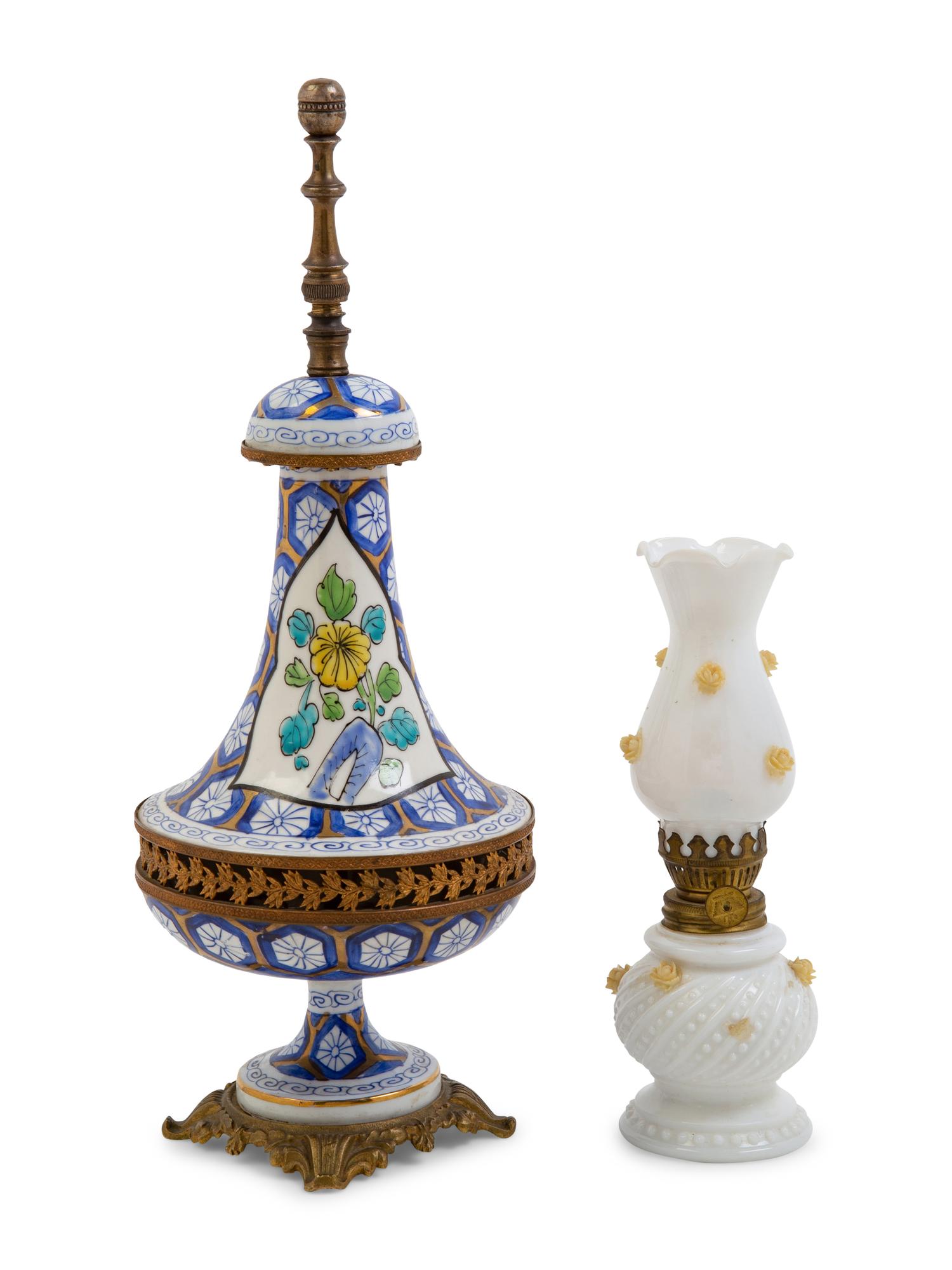 A Continental Porcelain Lamp Base