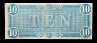 An 1864 Confederate States of America T-64 $10 Note