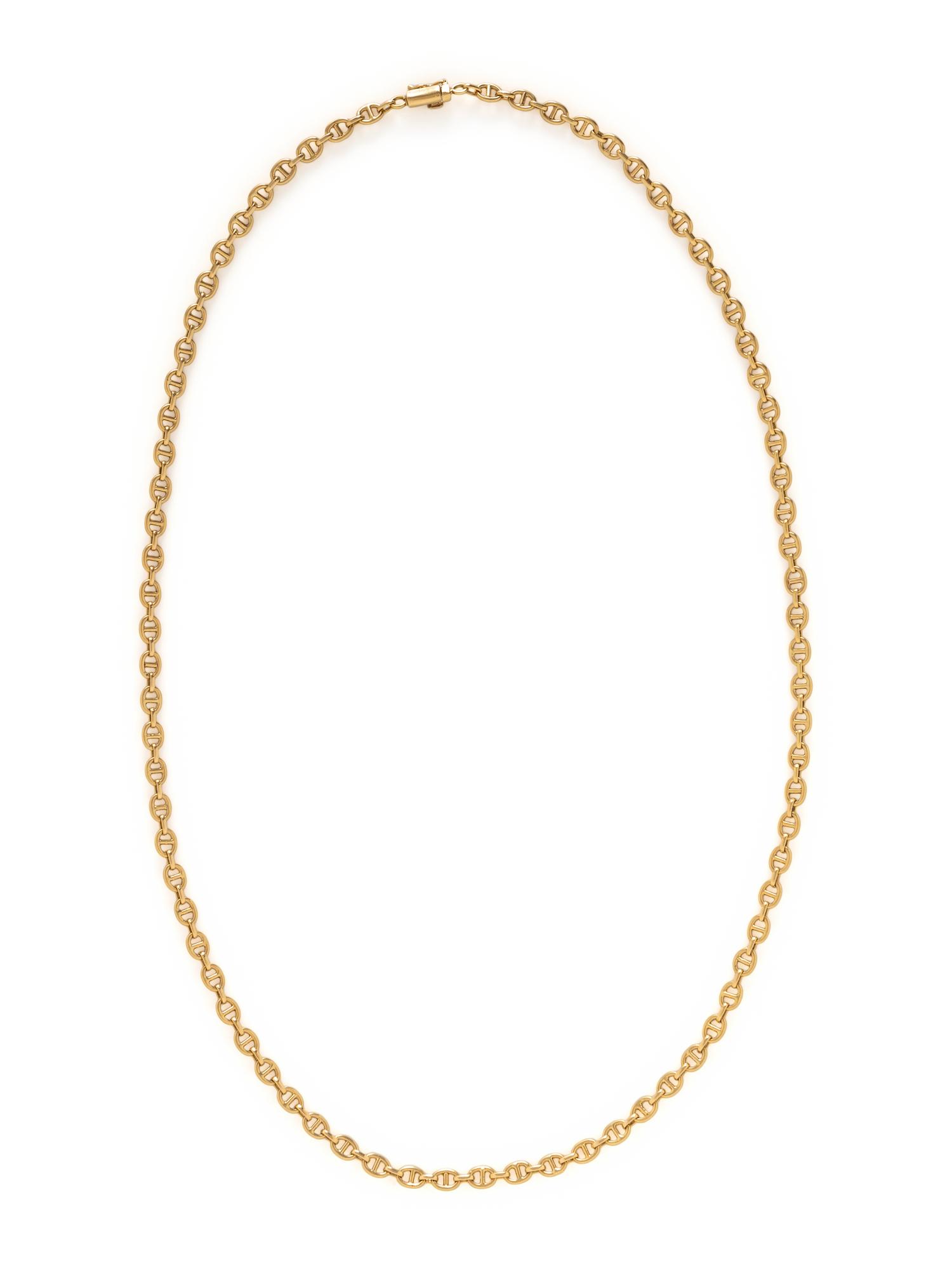 YELLOW GOLD MARINER LINK NECKLACE