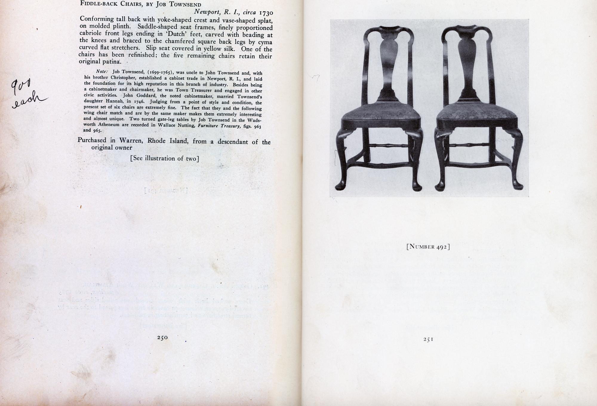 The Eddy Family Set of Six Queen Anne Walnut Compass-Seat Side Chairs
