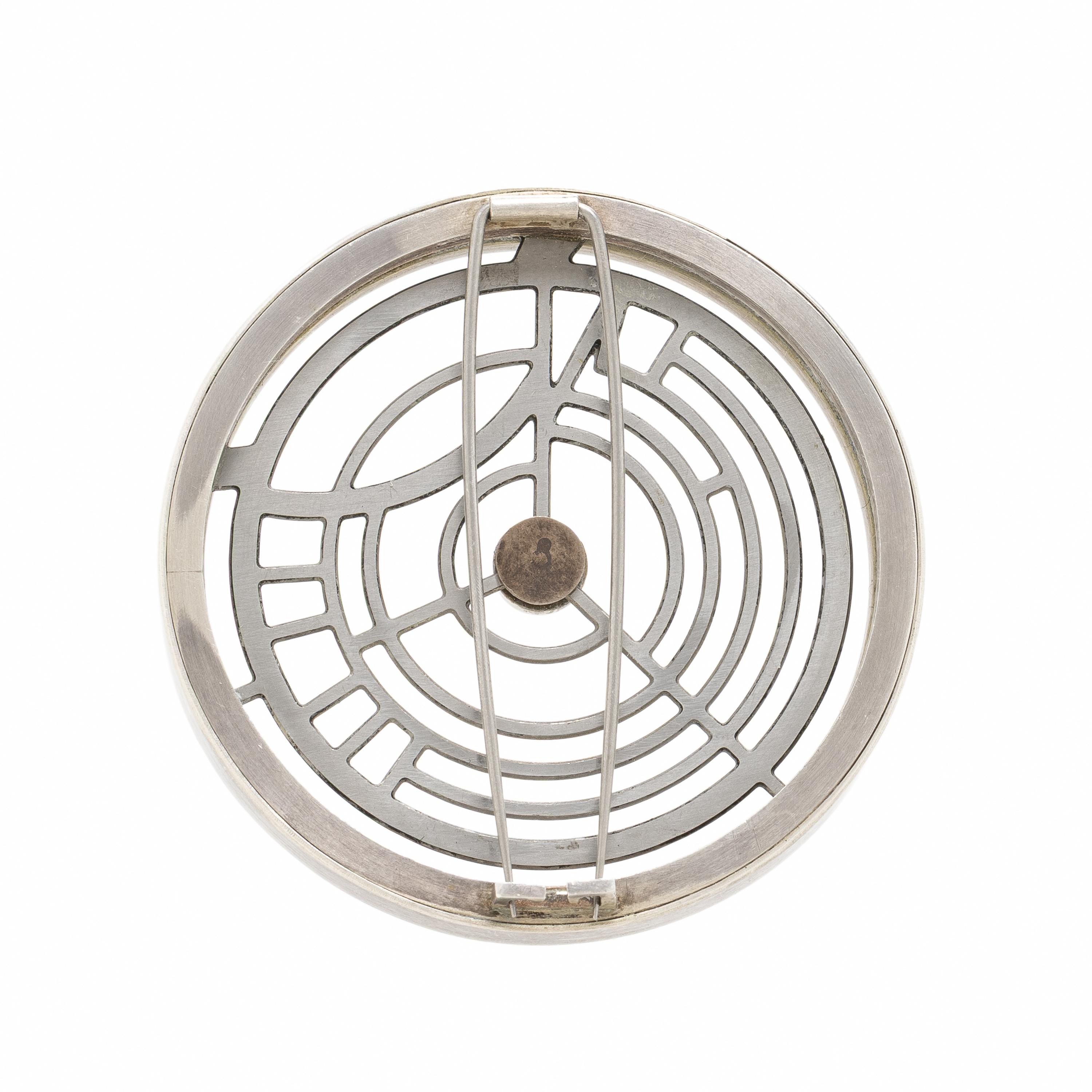 Wendy Ramshaw, White Metal and Moonstone Brooch