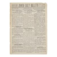 [Judaica] Early Front-Page report Warning Against Adolf Hitler, 1929