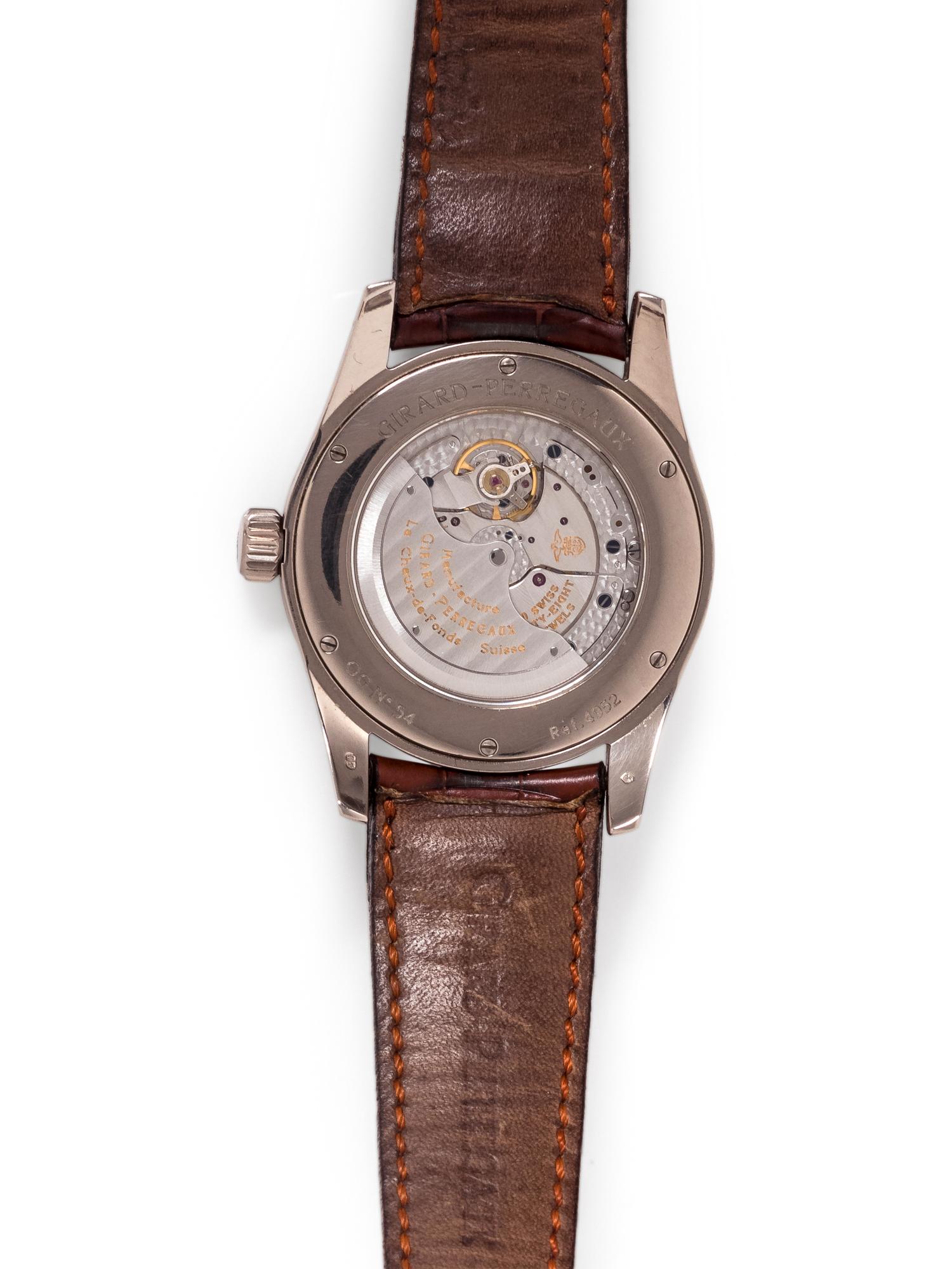 GIRARD-PERREGAUX, 18K WHITE GOLD REF. 4952 WRISTWATCH