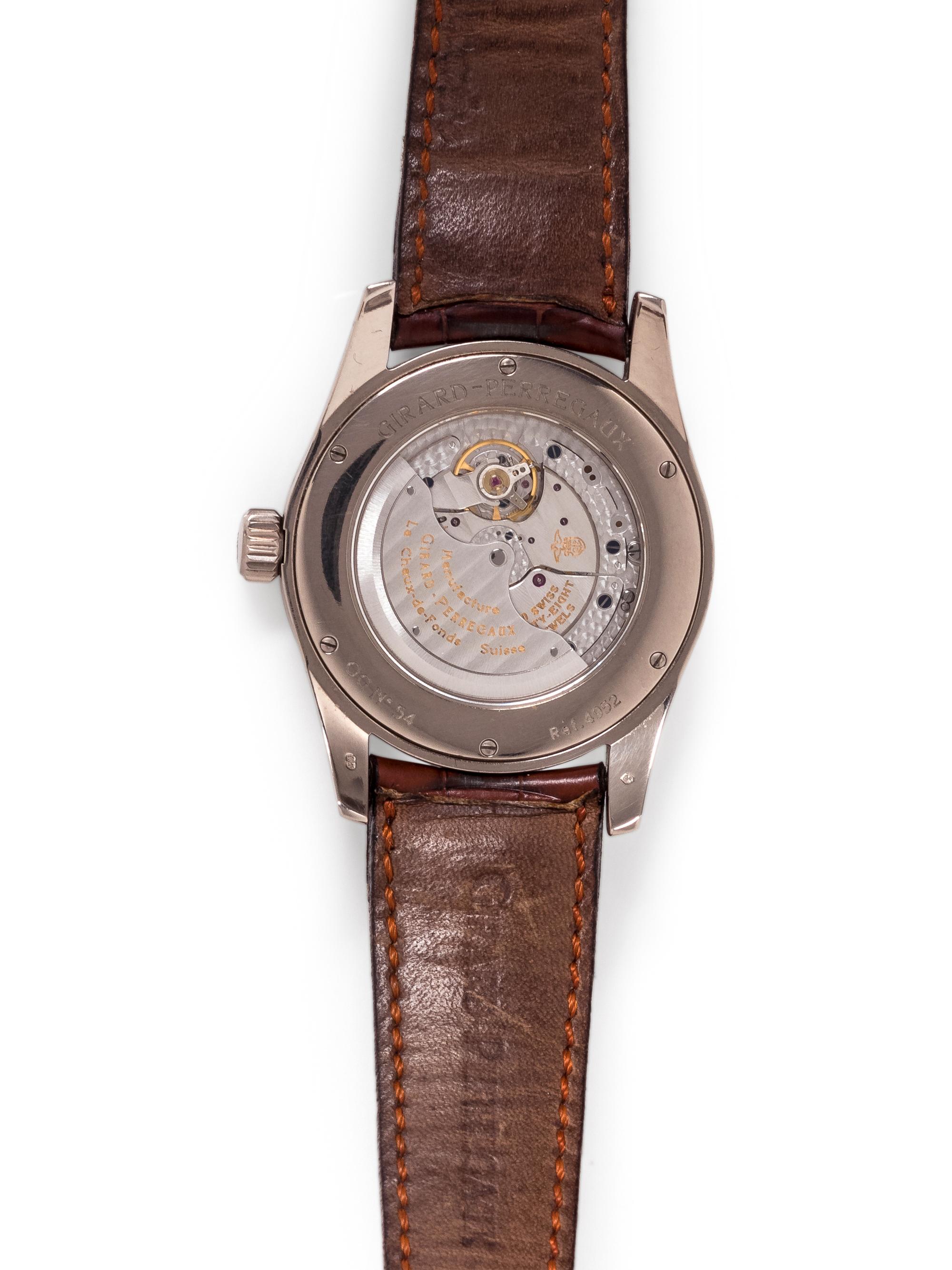 GIRARD-PERREGAUX, 18K WHITE GOLD REF. 4952 WRISTWATCH
