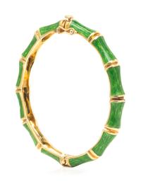 An 18 Karat Yellow Gold and Enamel Bangle Bracelet, Tiffany & Co., Circa 1970, 28.00 dwts.